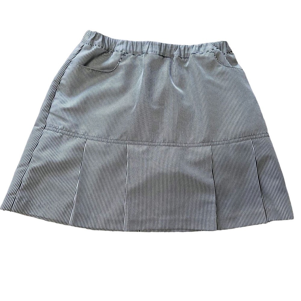 Adidas Black and White Striped Athletic Skort